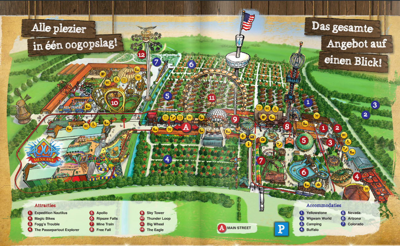 Attractie- & Vakantiepark Slagharen - Map & ground plan - the best offers!