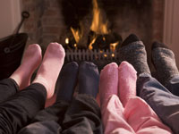 Holiday cottages with an open fire